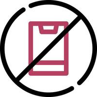 No Phone Creative Icon Design vector