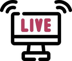 Live Streaming Creative Icon Design vector