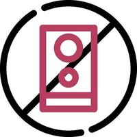 No Phone Creative Icon Design vector