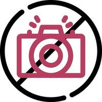 No Camera Creative Icon Design vector