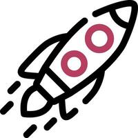 Inclined Rocket Creative Icon Design vector