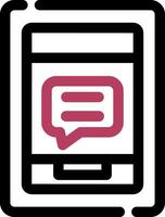 Message On Phone Creative Icon Design vector