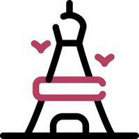 Eiffel Tower Creative Icon Design vector