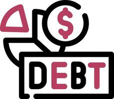 Debt Creative Icon Design vector