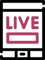 Live Stream Creative Icon Design vector