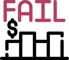 Business Fail Creative Icon Design vector