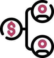 Income Distribution Creative Icon Design vector