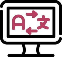 Online Language Teacher Creative Icon Design vector