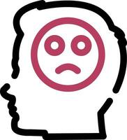 Emotions Sad Creative Icon Design vector