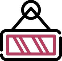 Rearview Mirror Creative Icon Design vector