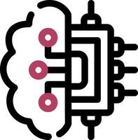 Brain Circuit Creative Icon Design vector