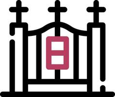 Cemetery Gate Creative Icon Design vector