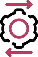 Machine to Machine Creative Icon Design vector