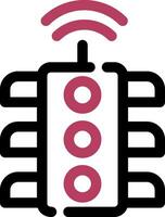 Smart Traffic Light Creative Icon Design vector