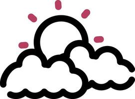 Cloudy Day Creative Icon Design vector