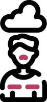 Sad Creative Icon Design vector