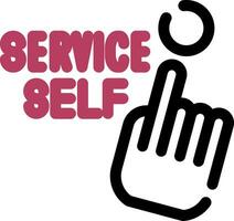 Self Service Creative Icon Design vector