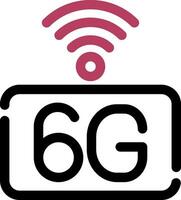 6G Network Creative Icon Design vector