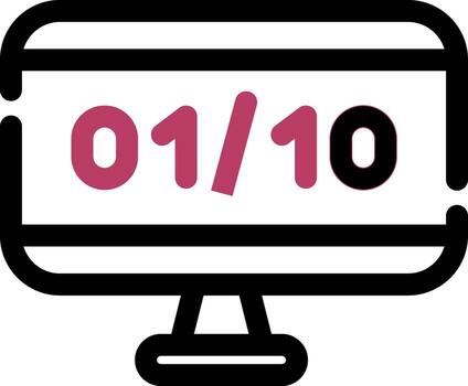 binario código creativo icono diseño vector