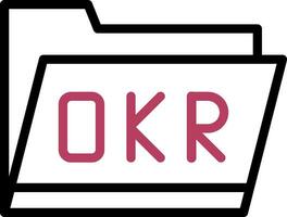 Okr Folder Creative Icon Design vector