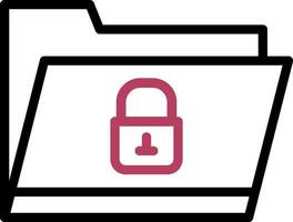 Locked Folder Creative Icon Design vector