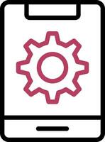 Mobile Setting Creative Icon Design vector