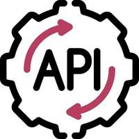 api creativo icono diseño vector