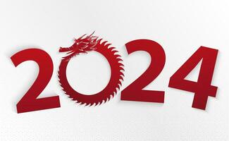 chino nuevo año 2024 año de el continuar. chino dragón del zodíaco. vector