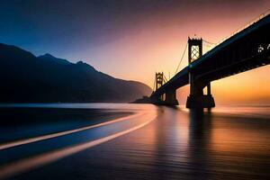 the golden gate bridge, the bay bridge, the bay, the bay bridge, the golden gate. AI-Generated photo