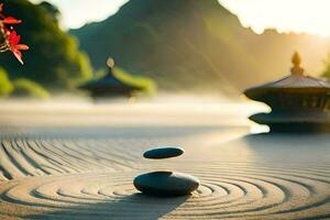 zen garden, zen garden, zen garden, zen garden, zen garden,. AI-Generated photo