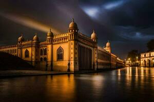 el palacio de el principesco estado de kerala, kerala, India. generado por ai foto