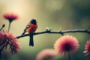 photo wallpaper the bird, flowers, nature, bird, bird, bird, bird, bird,. AI-Generated