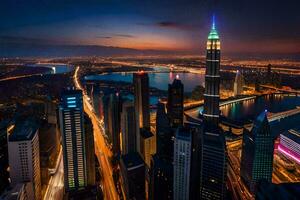 the world's tallest building is a skyscraper. AI-Generated photo