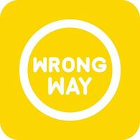 Wrong way Vector Icon Design Illustration