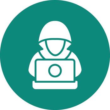 ilustración de diseño de icono de vector de hacker