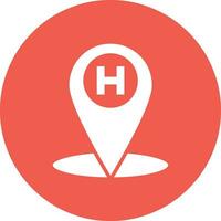 Hotel pin Vector Icon Design Illustration