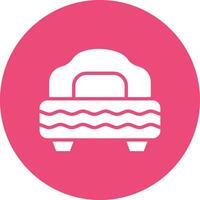 Single bed Vector Icon Design Illustration