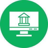 ilustración de diseño de icono de vector de banca en línea