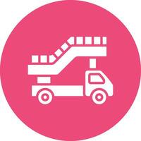Ladder truck Vector Icon Design Illustration