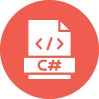 C sharp Vector Icon Design Illustration