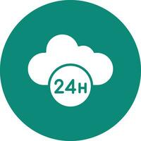 24 hour Vector Icon Design Illustration