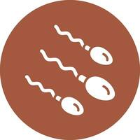 Ilustración de diseño de icono de vector de esperma