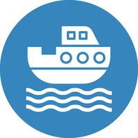 Ilustración de diseño de icono de vector de barco