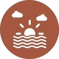 Sunset Vector Icon Design Illustration