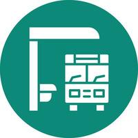 Bus stop Vector Icon Design Illustration