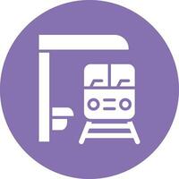 Train platform Vector Icon Design Illustration