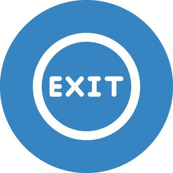 Exit Vector Icon Design Illustration
