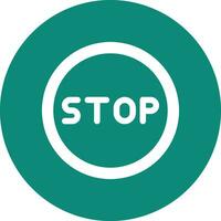 Stop Vector Icon Design Illustration