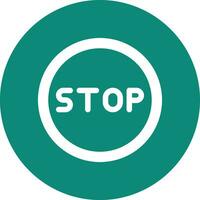 Stop Vector Icon Design Illustration