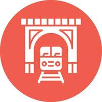 Train tunnel Vector Icon Design Illustration
